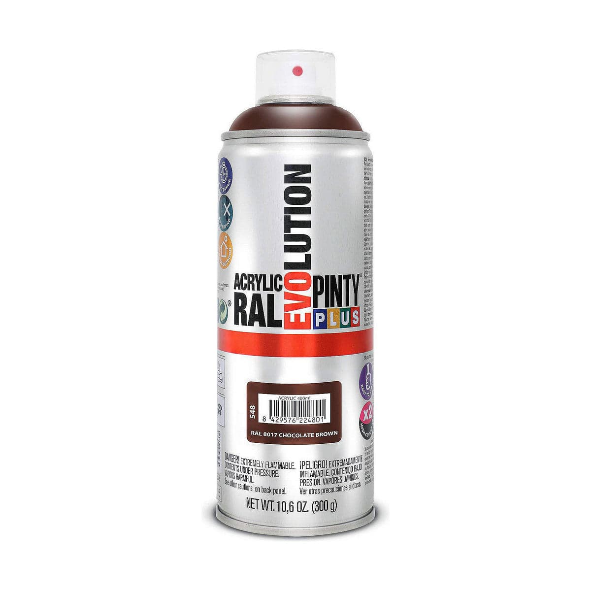Spuitbusverf Pintyplus Evolution RAL 8017 300 ml Chocolade