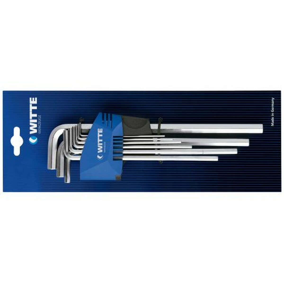 Inbussleutelset WITTE 1,5-2-2,5-3-4-5-6-8-10 mm 9-delig
