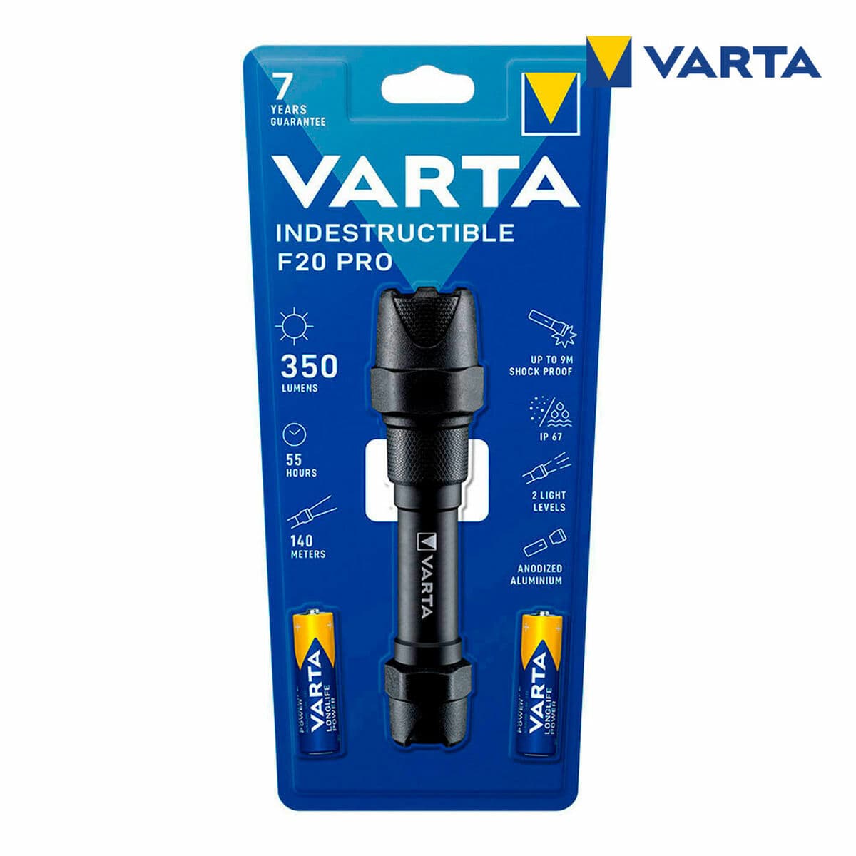 Zaklamp Varta 18710101421 Zwart