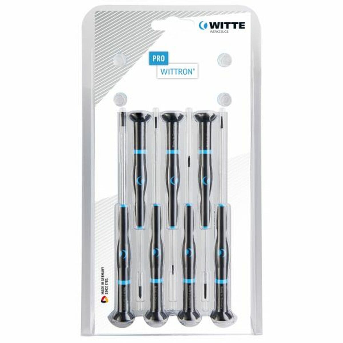 Set precisieschroevendraaiers WITTE Kruiskop Plat