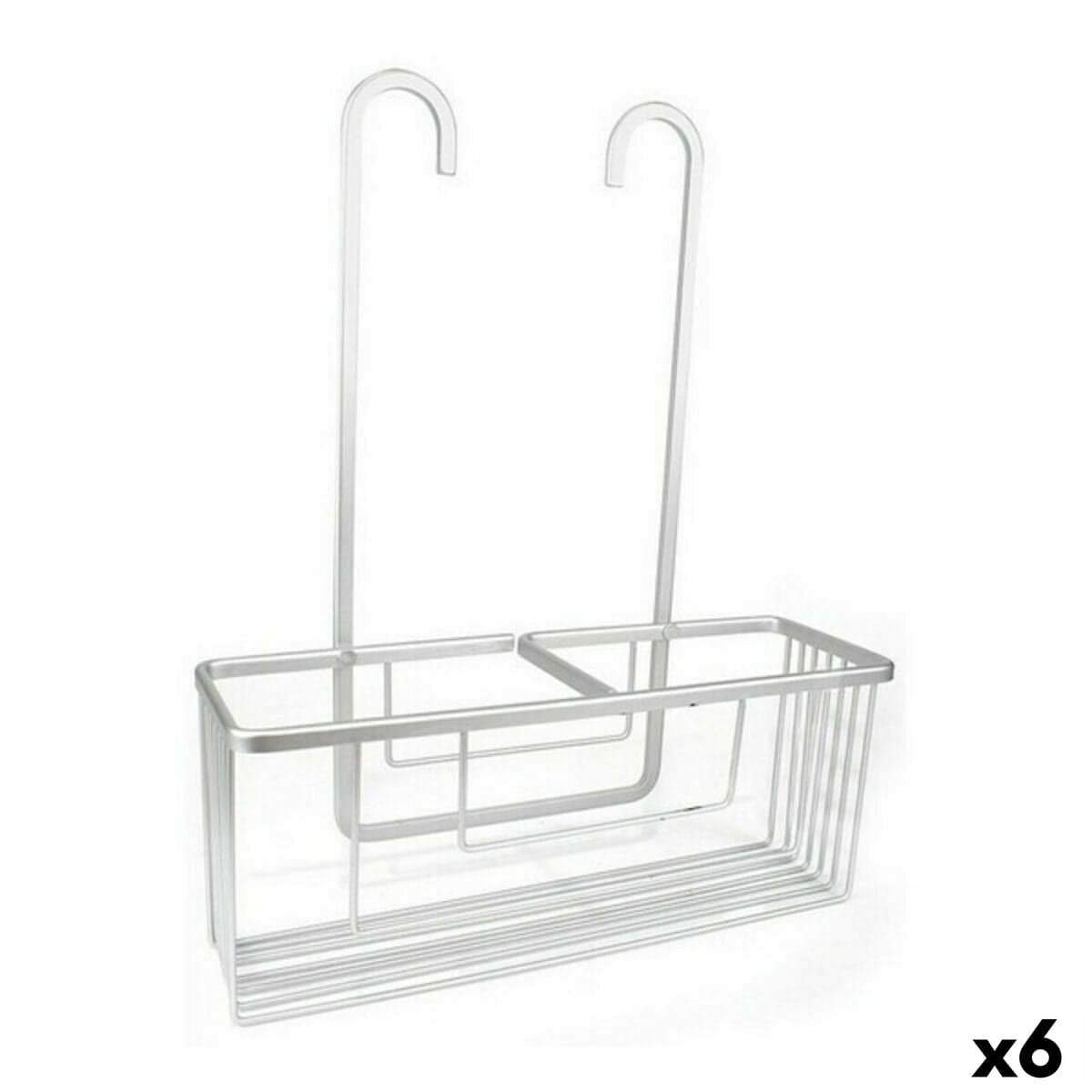 Confortime Alluma Badezimmerregal aus Aluminium, silber, 35,7 x 12,7 x 44,5 cm