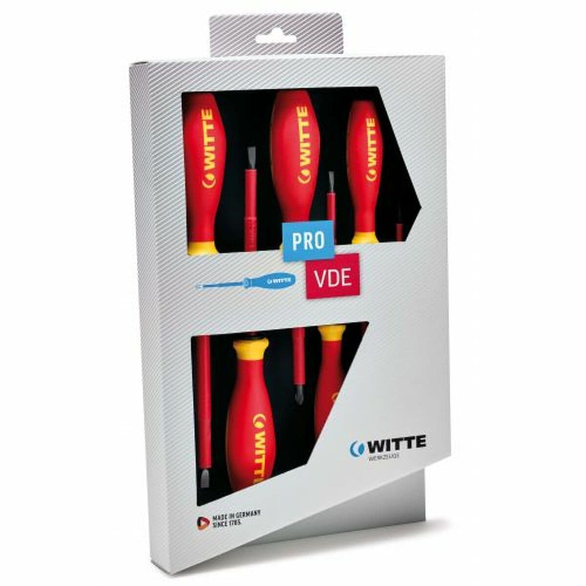 WITTE Screwdriver Set Phillips Flat 6 Pieces