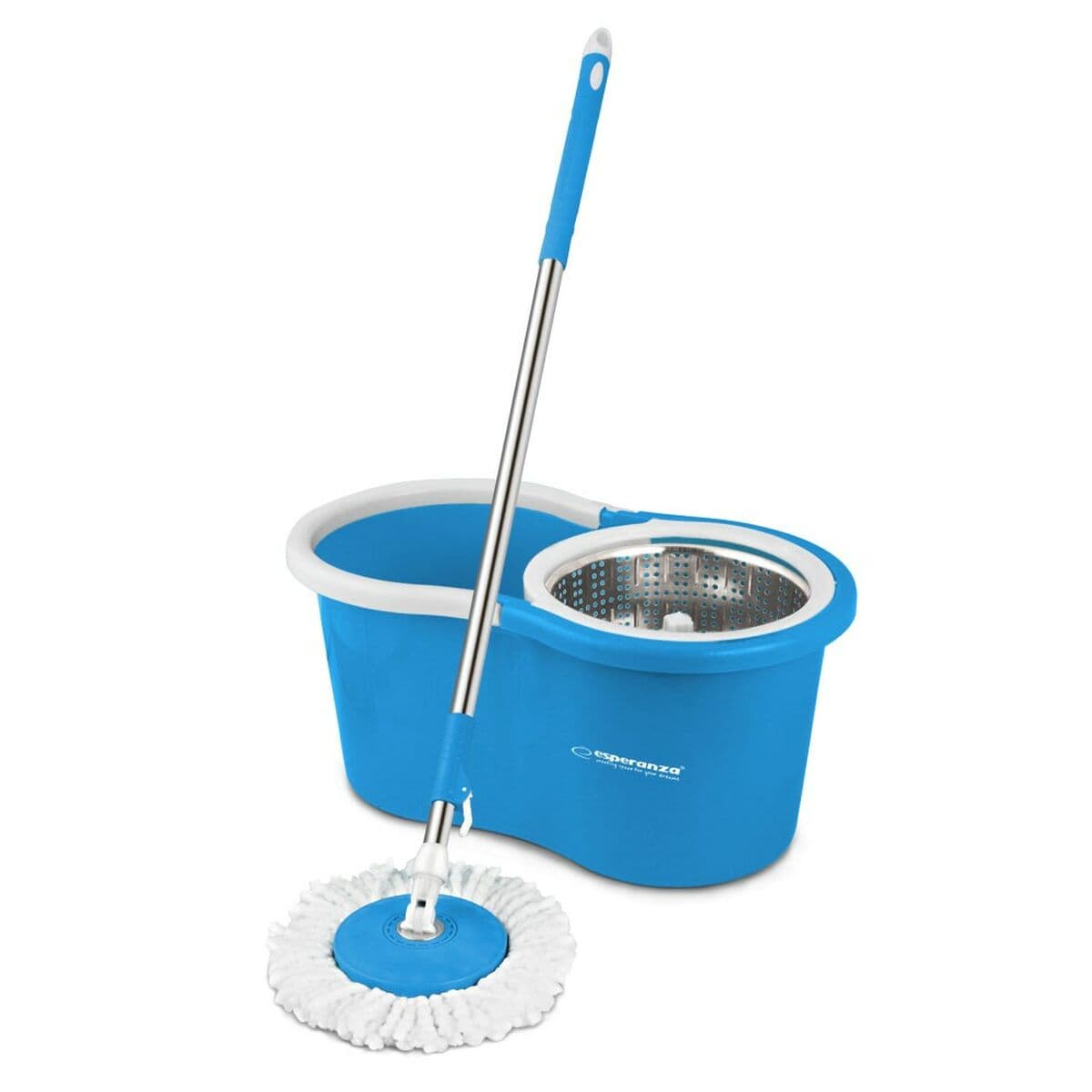 Esperanza EHS006 Mop with Bucket Blue White Microfibre