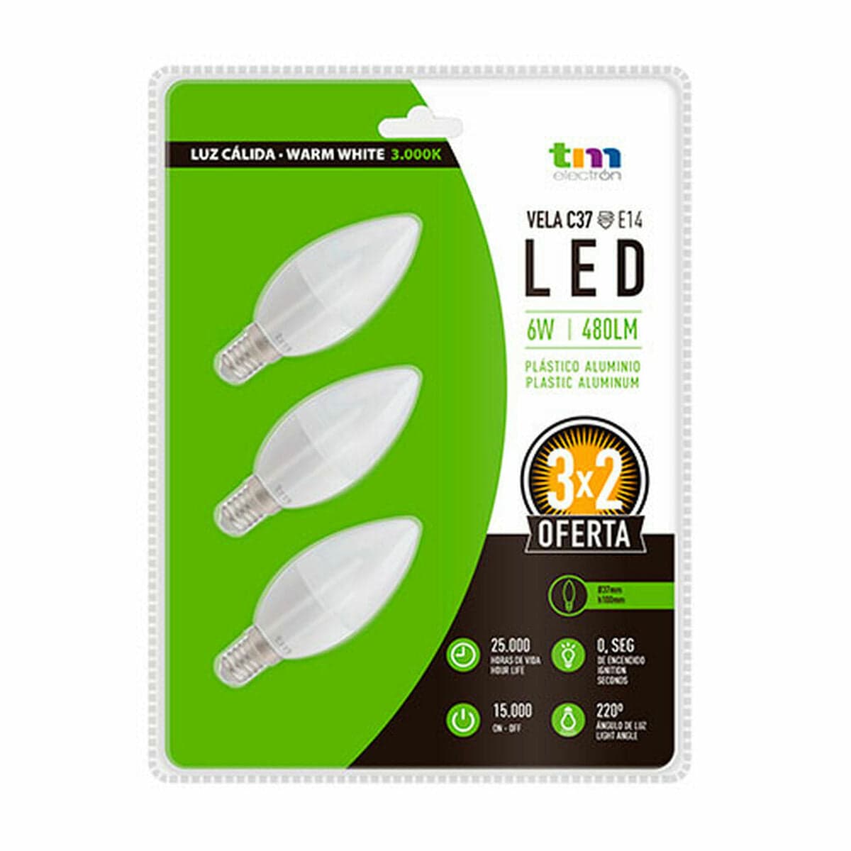 Ampoule LED TM Electron E14 3000 K