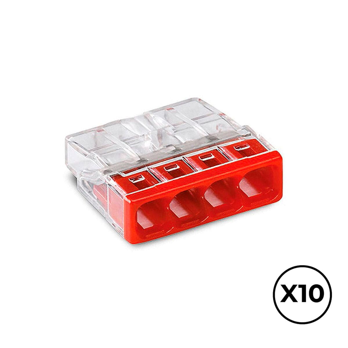 Steckklemme Wago 2,5 mm 4 Leiter (10 Stück)