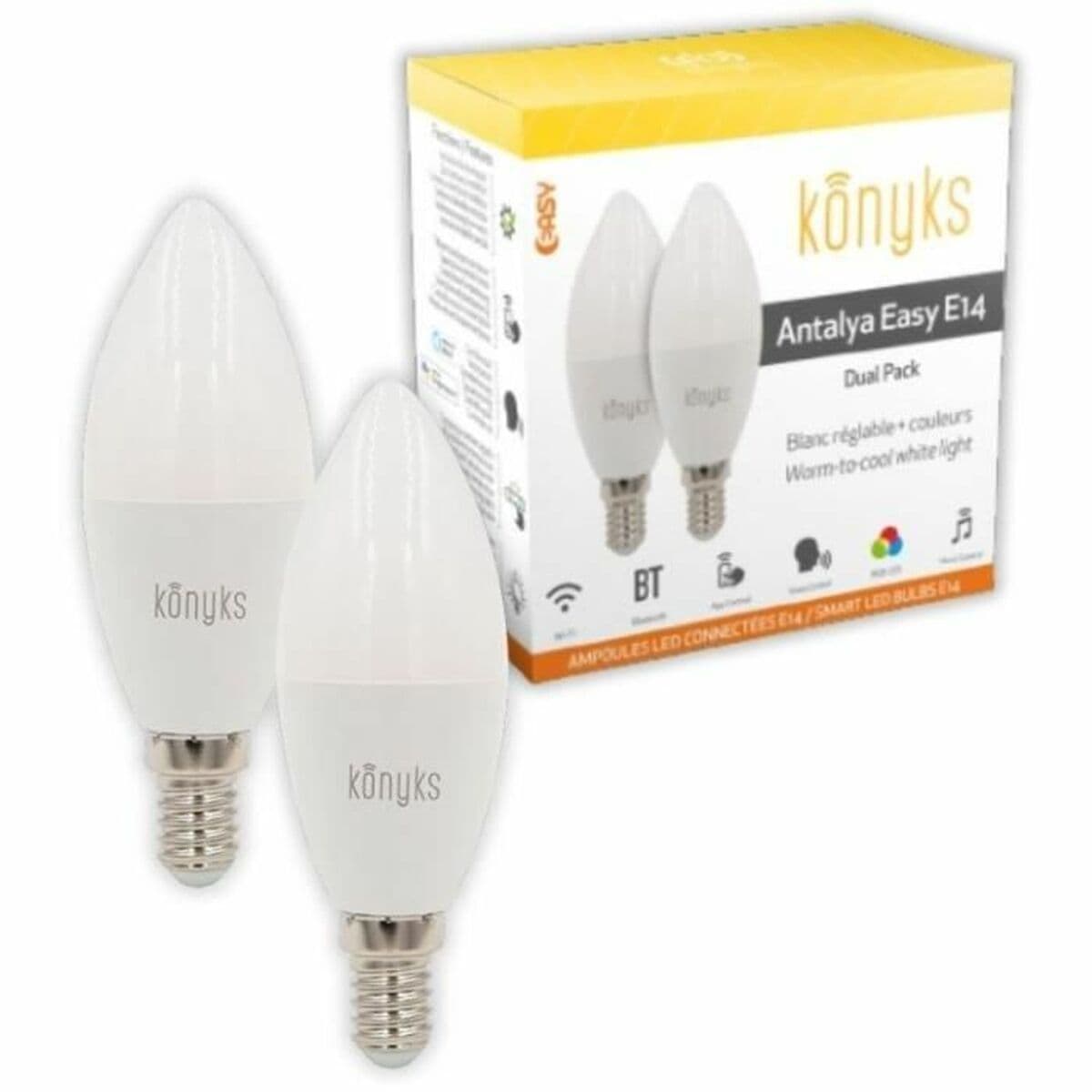 Konyks E14 Kerzen-LED-Lampe Weiß