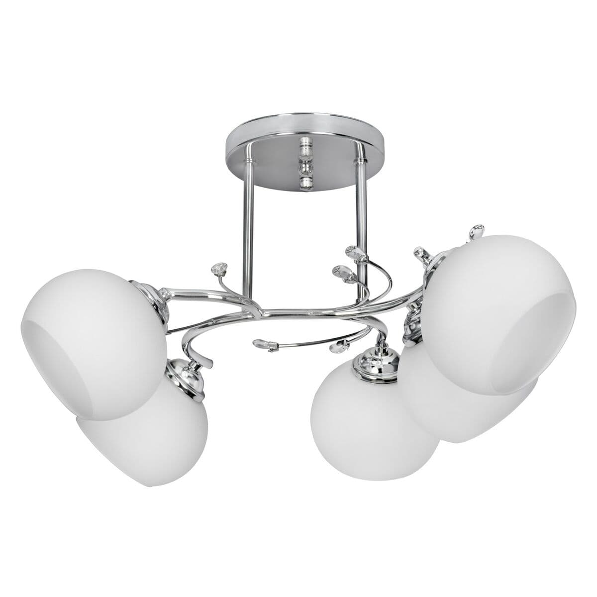 Ceiling Light Activejet AJE-IRMA 5P White Black Silver Metal 40 W 50.9 x 28 x 46 cm