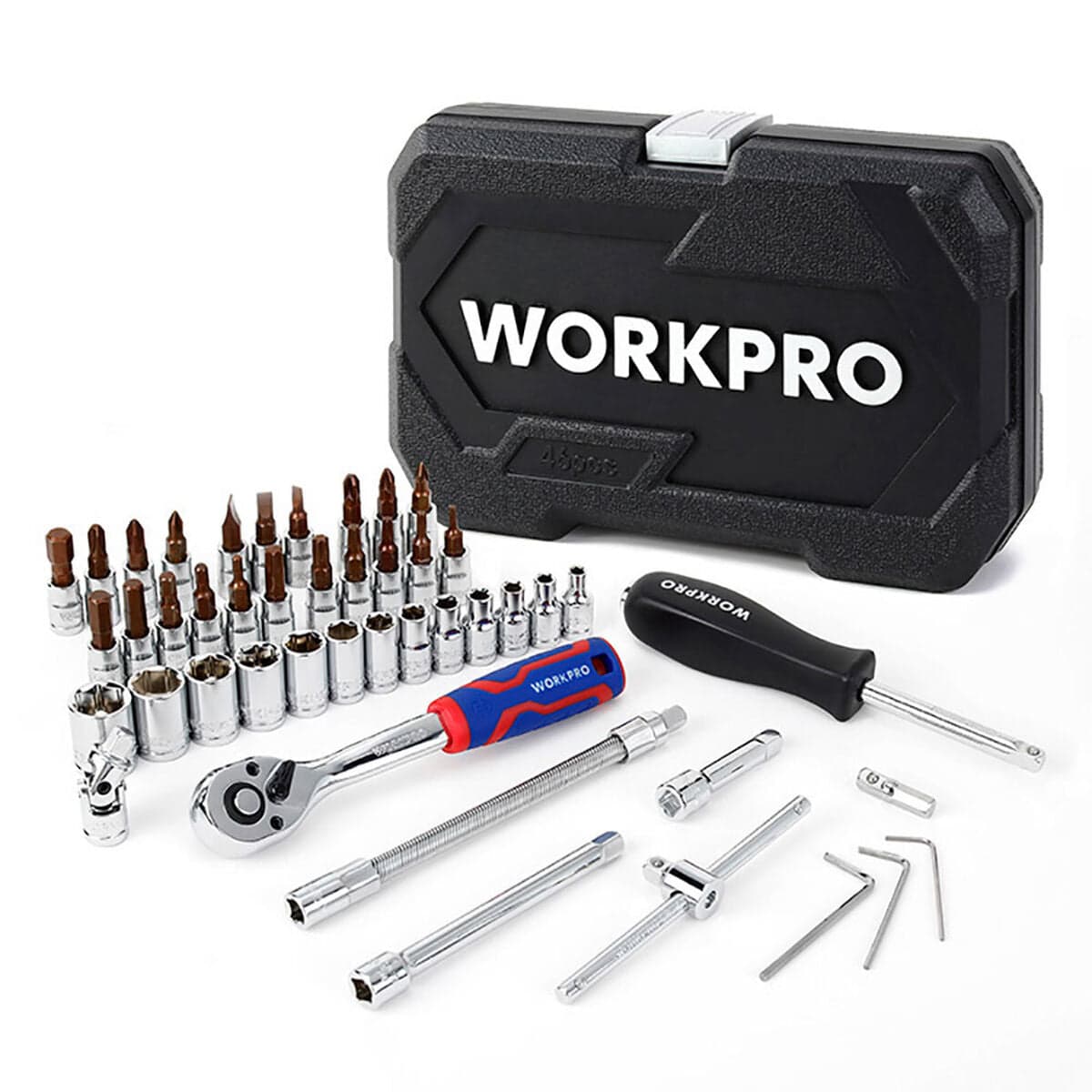 Socket set Workpro 1/4" 46 Pieces