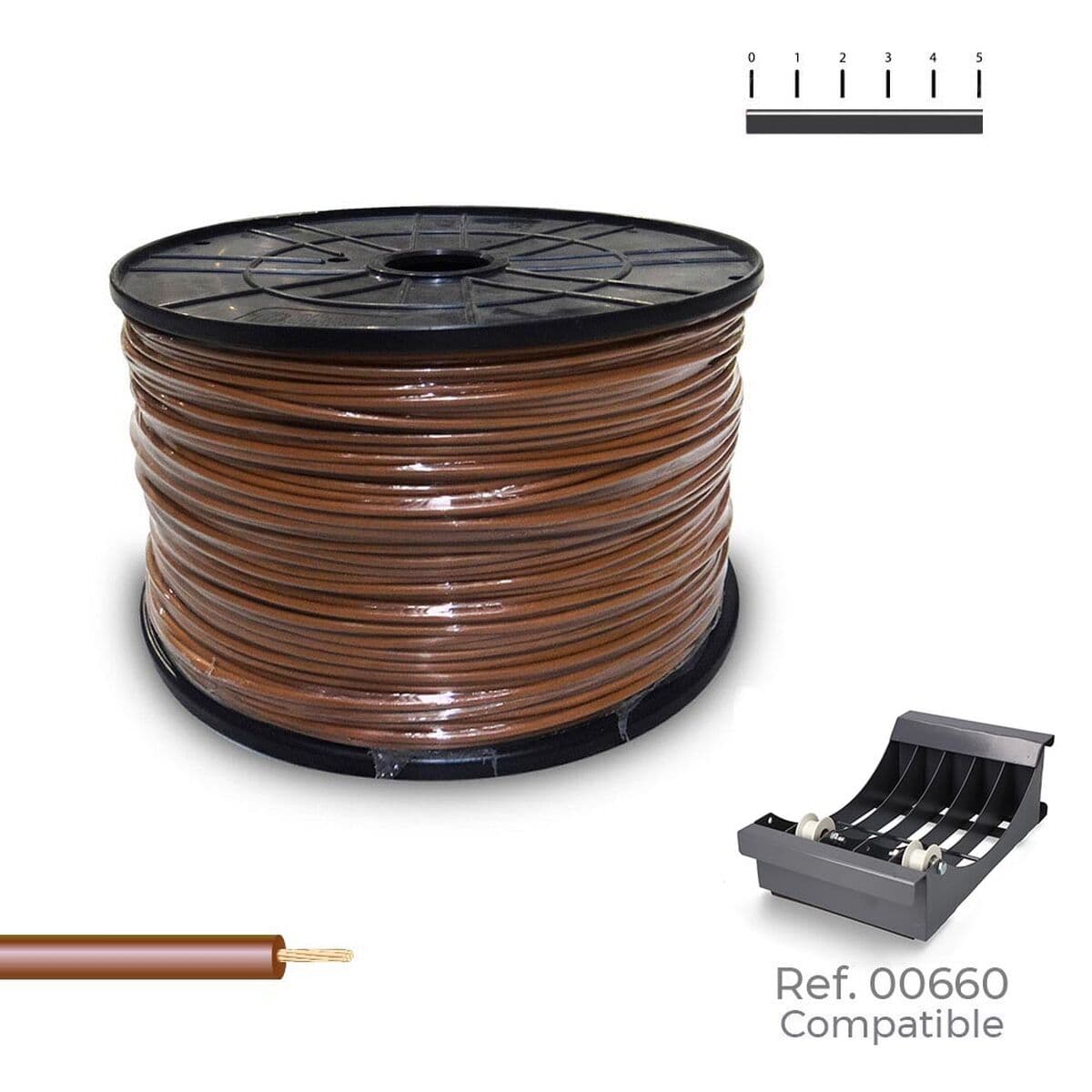 Câble électrique multiconducteur Sediles h07z1-k marron 1,5 mm 500 m