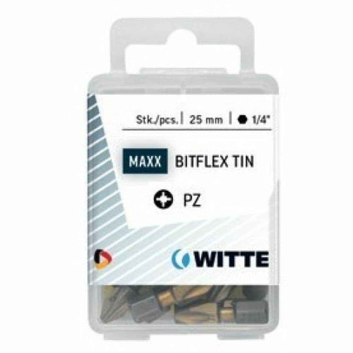 WITTE PZ 1 BITFLEX TIN Pozidriv PZ1 bitset (15 stuks)