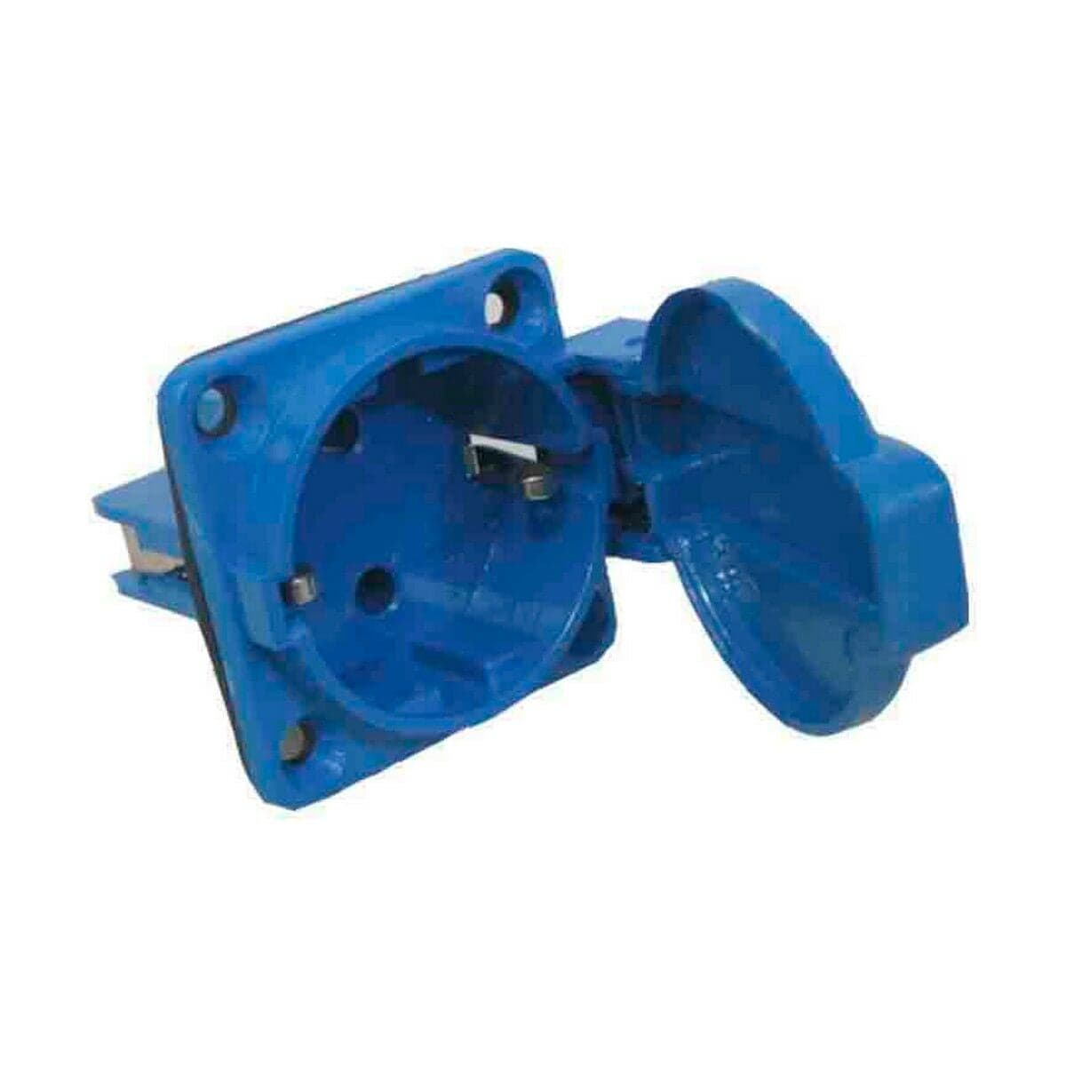 Prise encastrable Solera 931131 Schuko avec couvercle Bleu 250 V 16 A