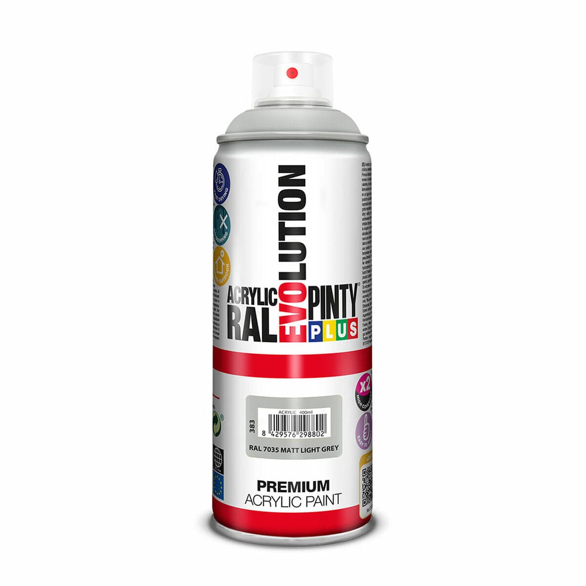 Sprühfarbe Pintyplus Evolution RAL 7035 Lichtgrau 400 ml Matt
