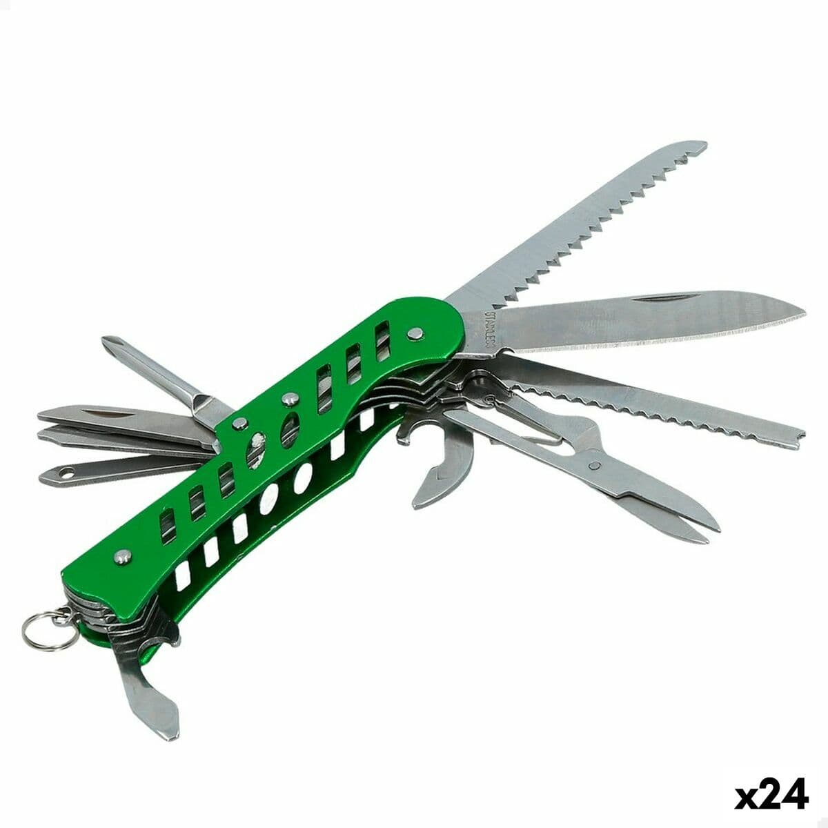 Aktive Universeel Zakmes Green Camping 2,5 x 9 x 1,2 cm (24 Stuks)