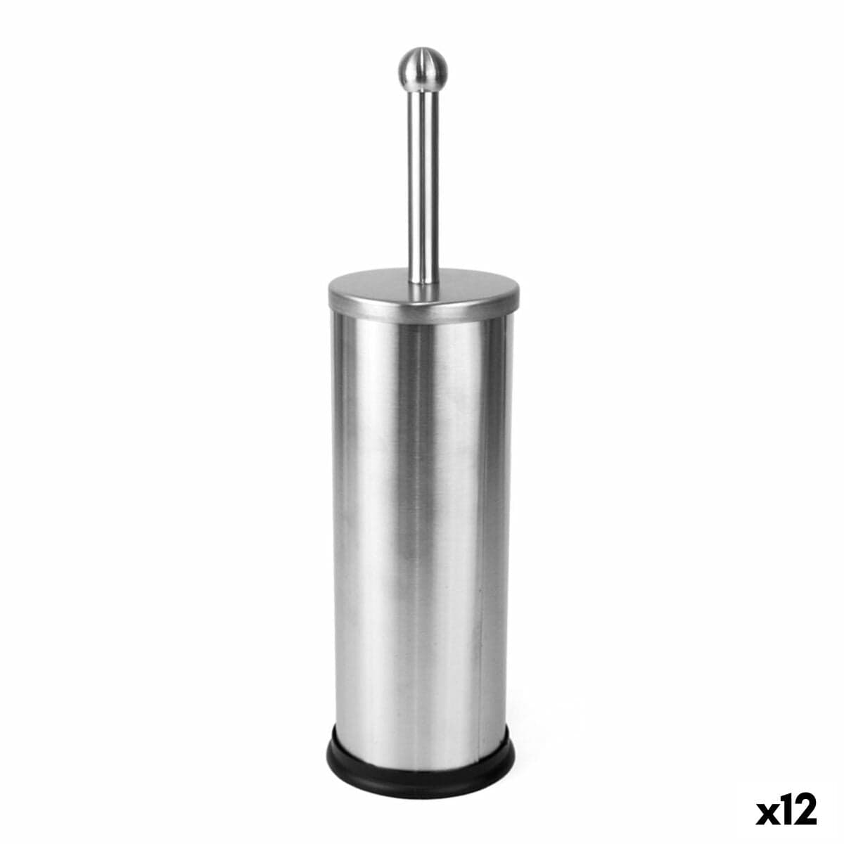 Brosse WC Confortime Acier inoxydable Argenté 9,5 x 37 cm (12 Unités)