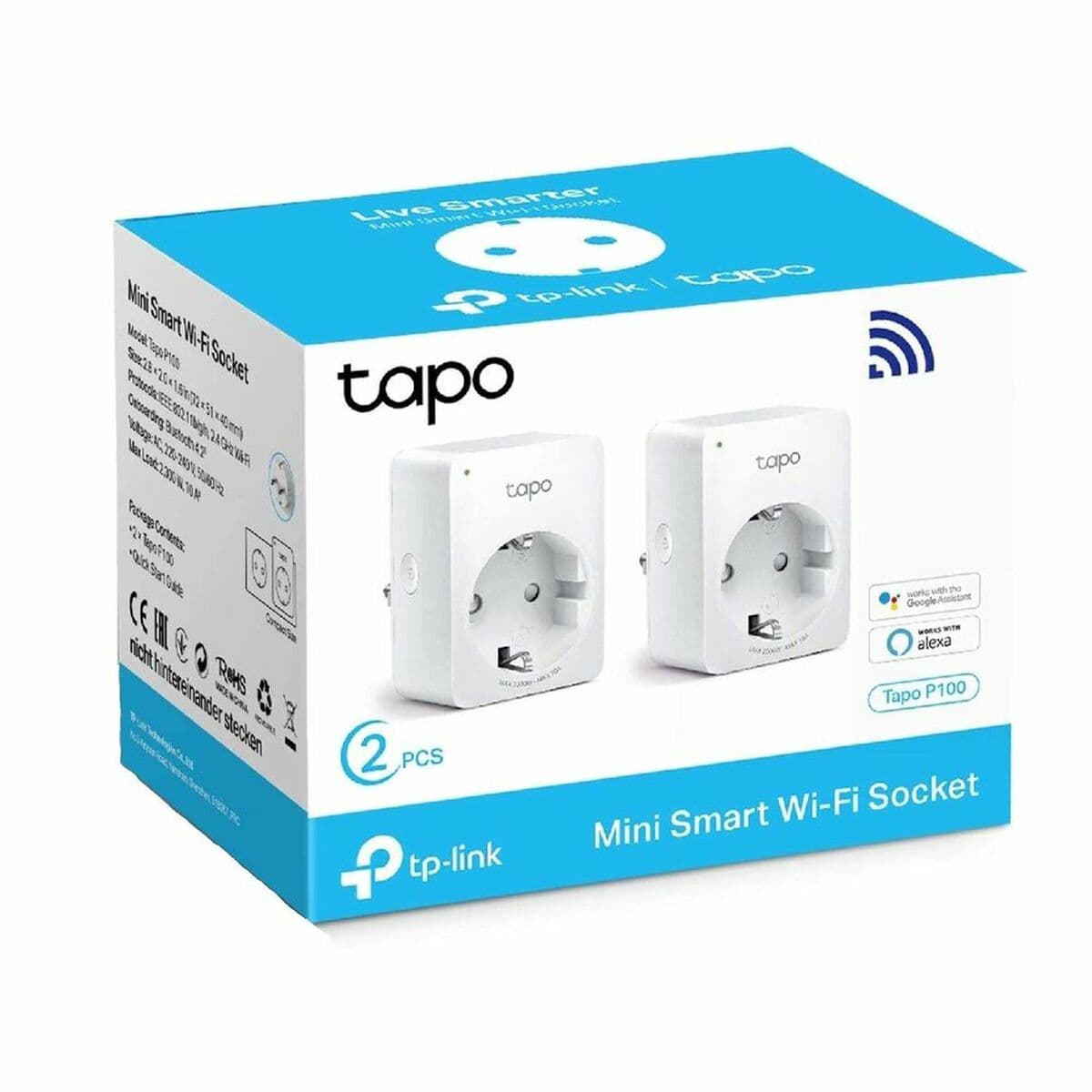 TP-Link P100 Smarte Steckdose Weiß 2990 W 220-240 V (2 Stück)