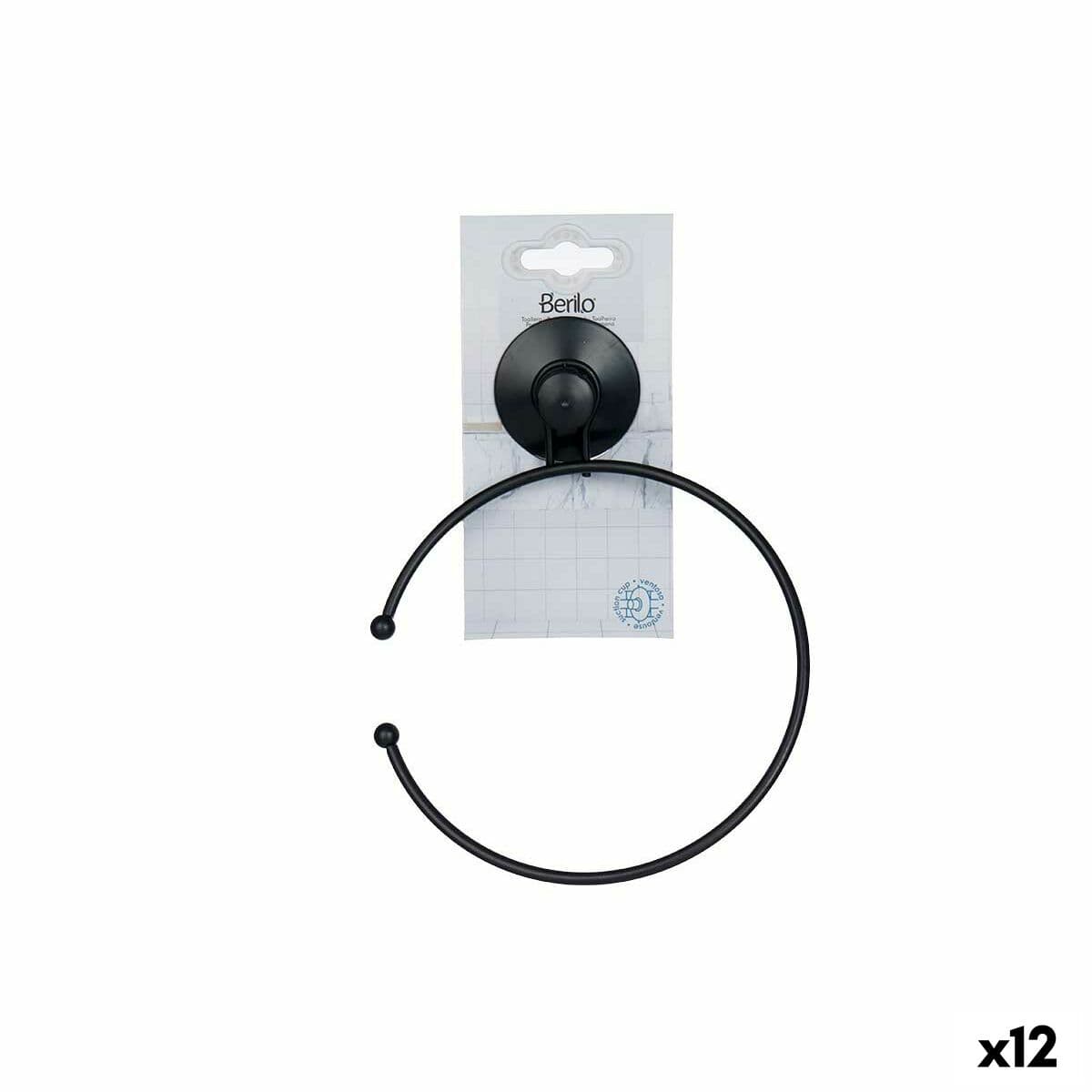 Berilo Handdoekring Staal ABS 16 x 20 x 4 cm (12 stuks)