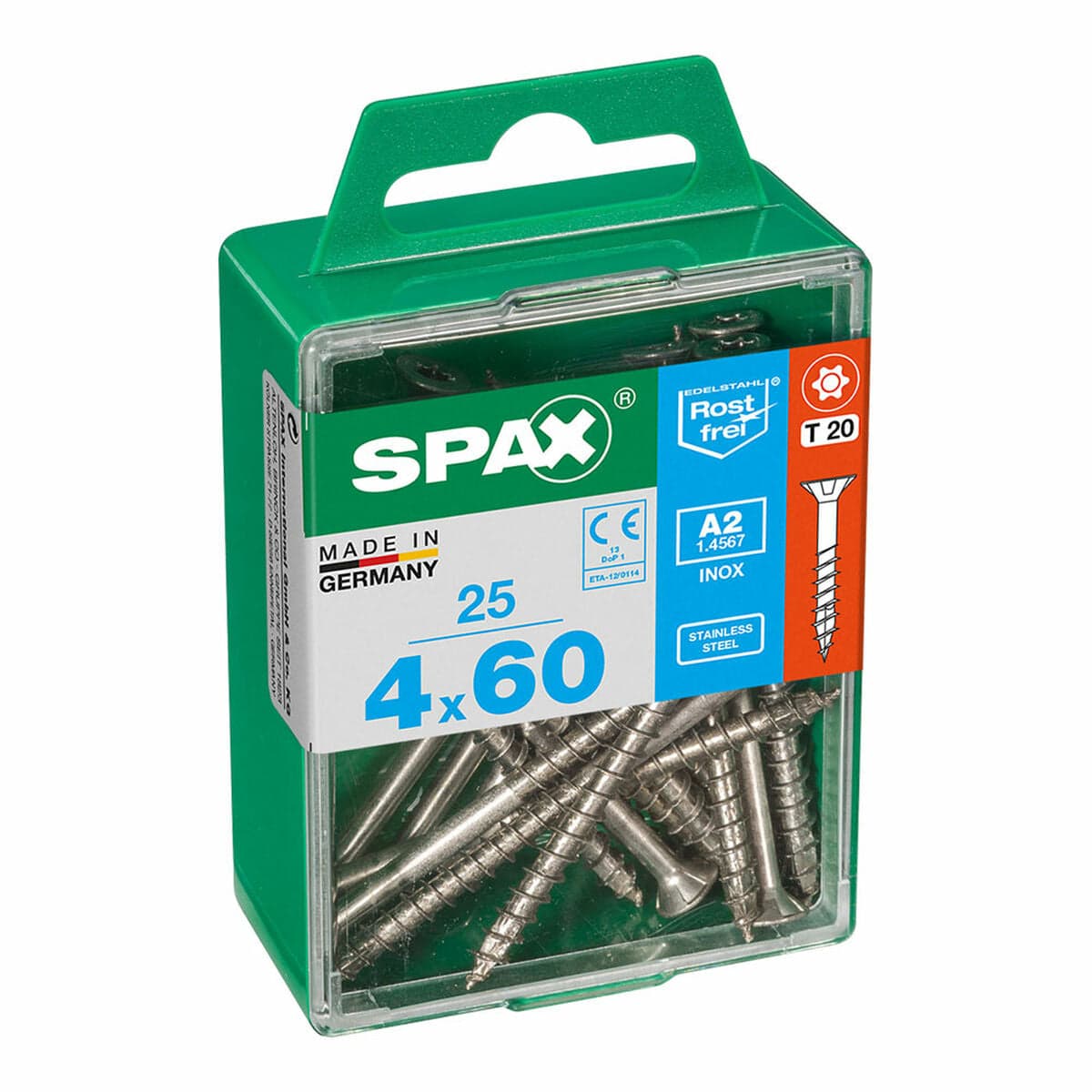 SPAX 4197000400602 Holzschrauben Flachkopf 4 x 60 mm Schachtel