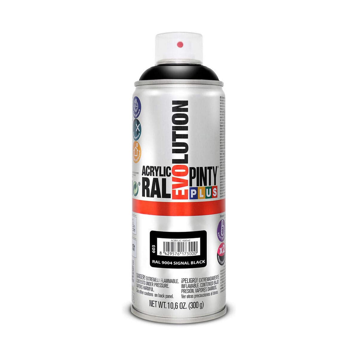 Sprühfarbe Pintyplus Evolution RAL 9004 400 ml Signalschwarz