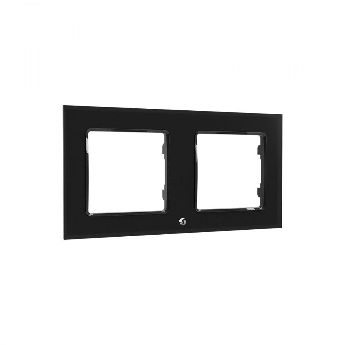 Afdekraam voor lichtschakelaar Shelly WF2_BLACK Zwart Metaal Kunststof