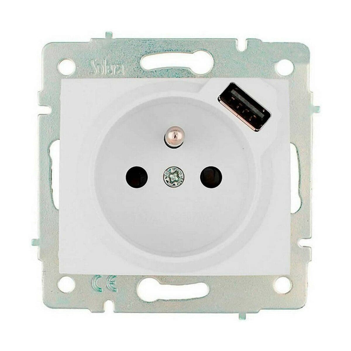 Prise de courant Solera erp60fusb Encastrable Bipolaire Blanc 16 A