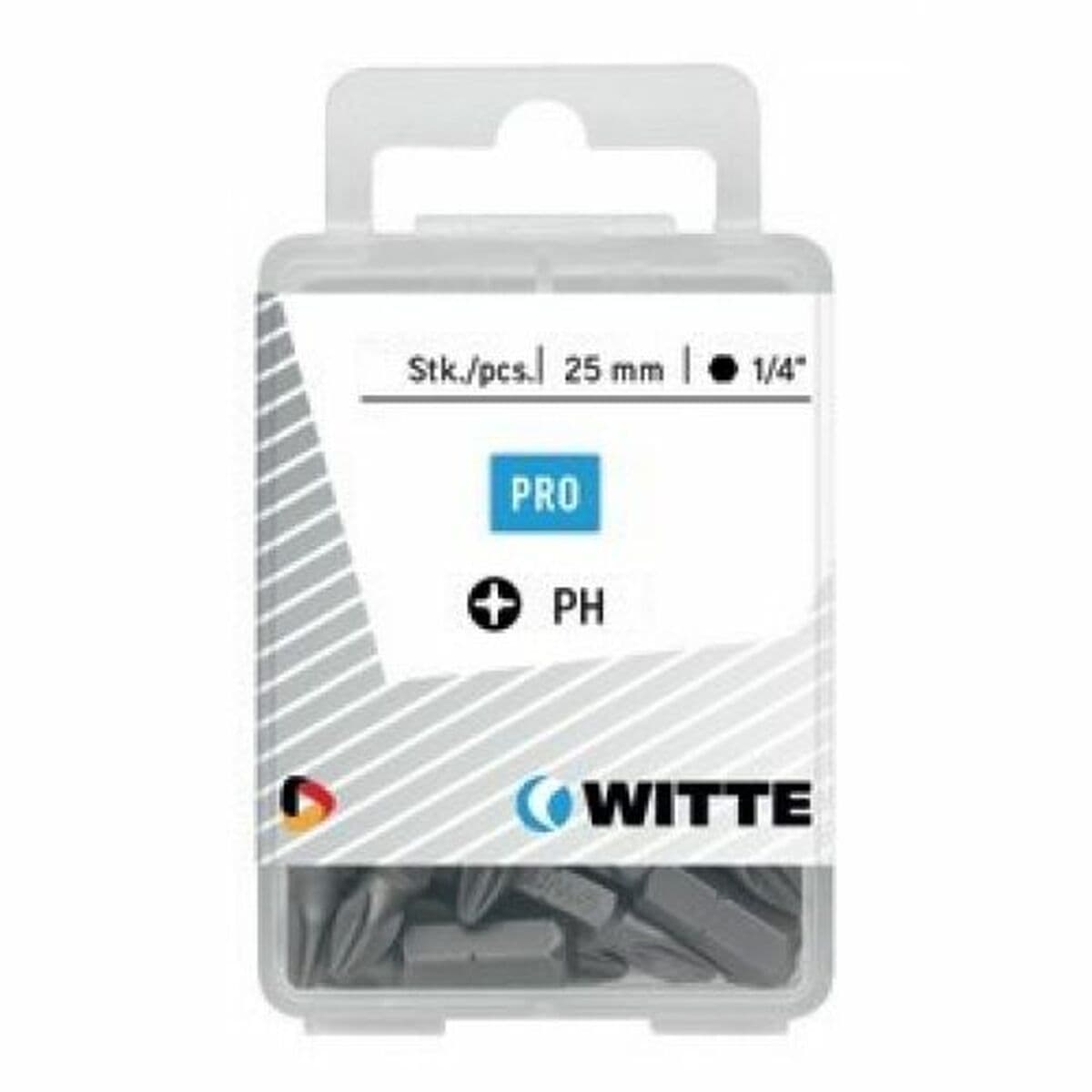 WITTE Phillips PH2 Bit Set - 25 Pieces