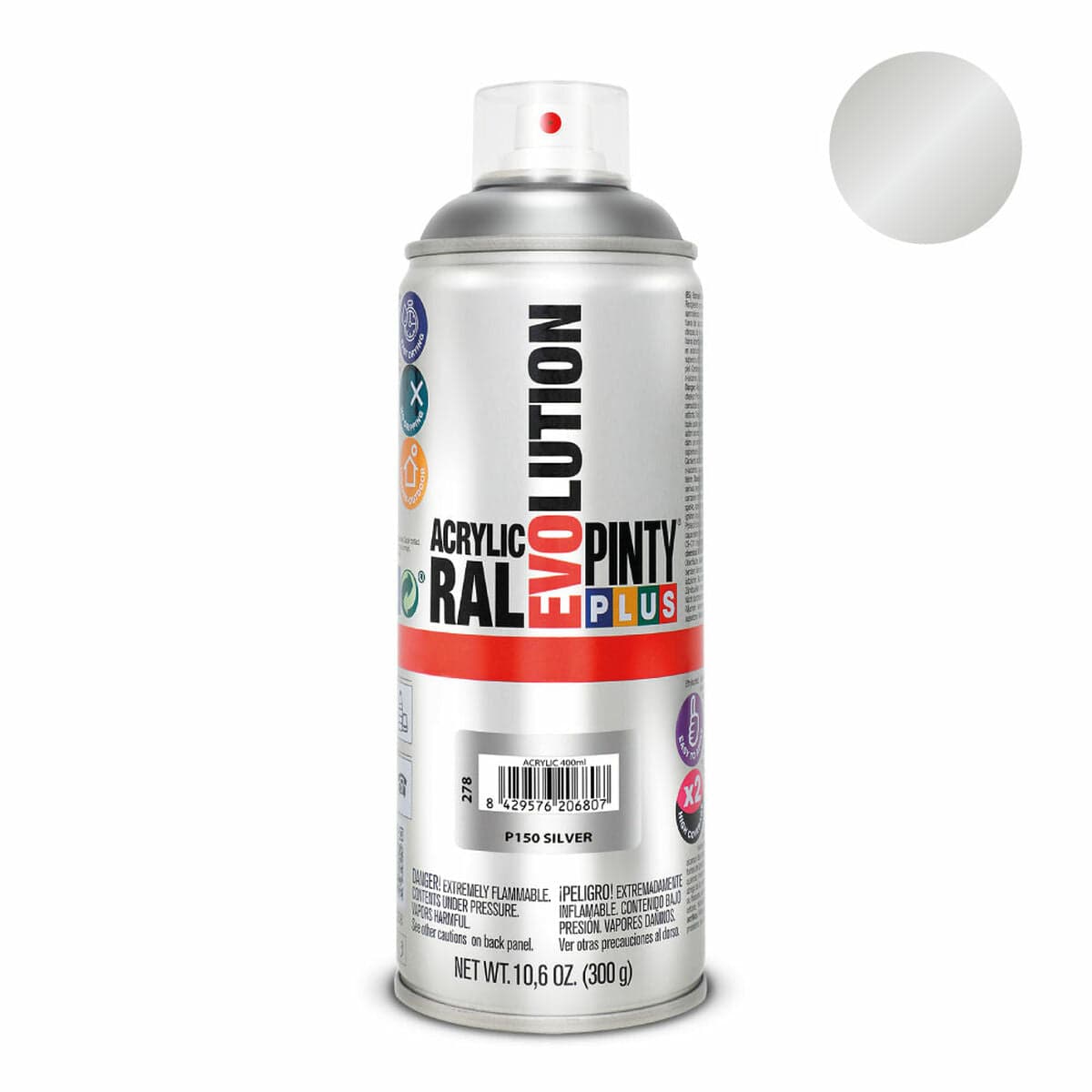 Sprühfarbe Pintyplus Evolution P150 400 ml Silber