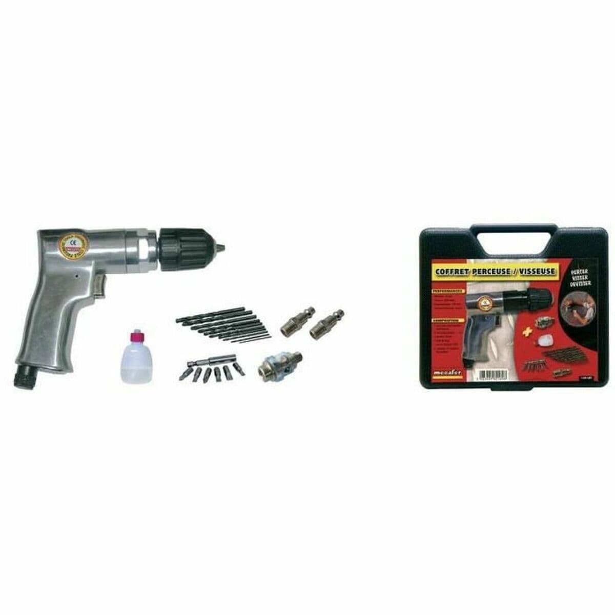 Ensemble perceuse et accessoires MECAFER