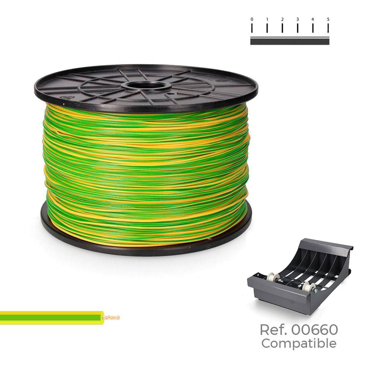 Mehradriges Elektrokabel Sediles h07z1-k Zweifarbig 1,5 mm 500 m