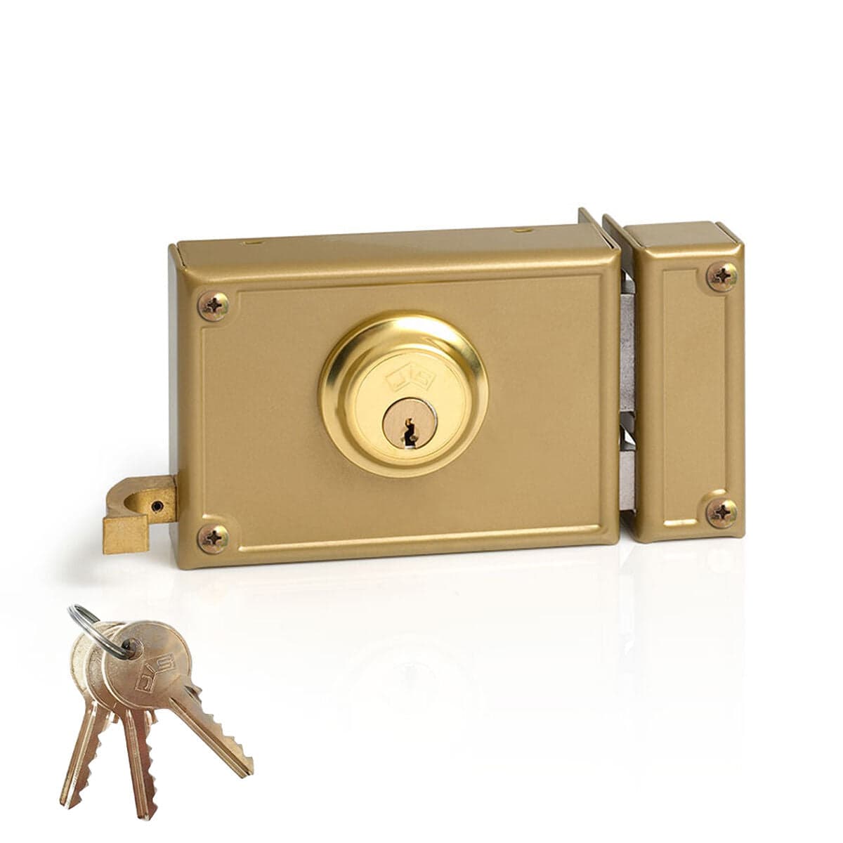 Bolt lock Jis 12-12d Golden 52 mm Right 120 mm Surface-mounted