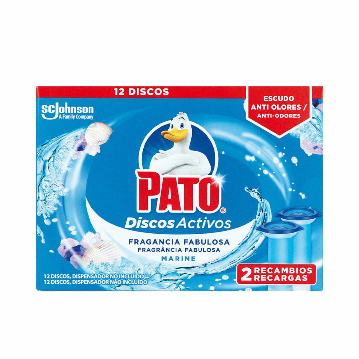 Pato Discos Activos WC-Erfrischer Nachfüllpack Navy 2 Stück