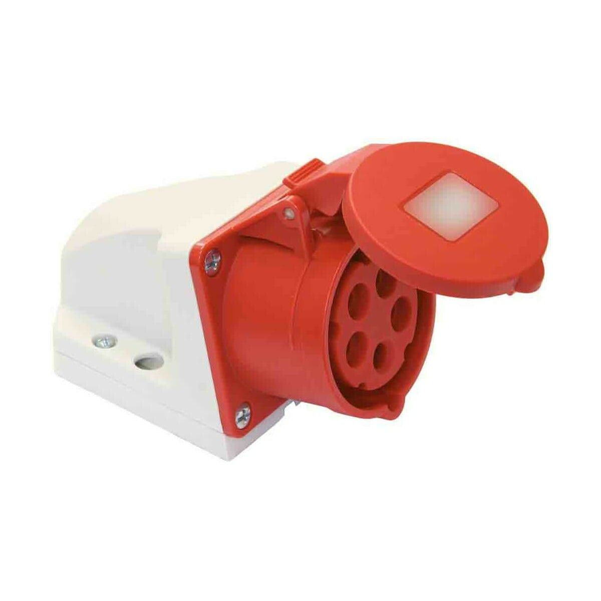 Solera 932154 CETAC Opbouw Stopcontact met Deksel 32 A Rood