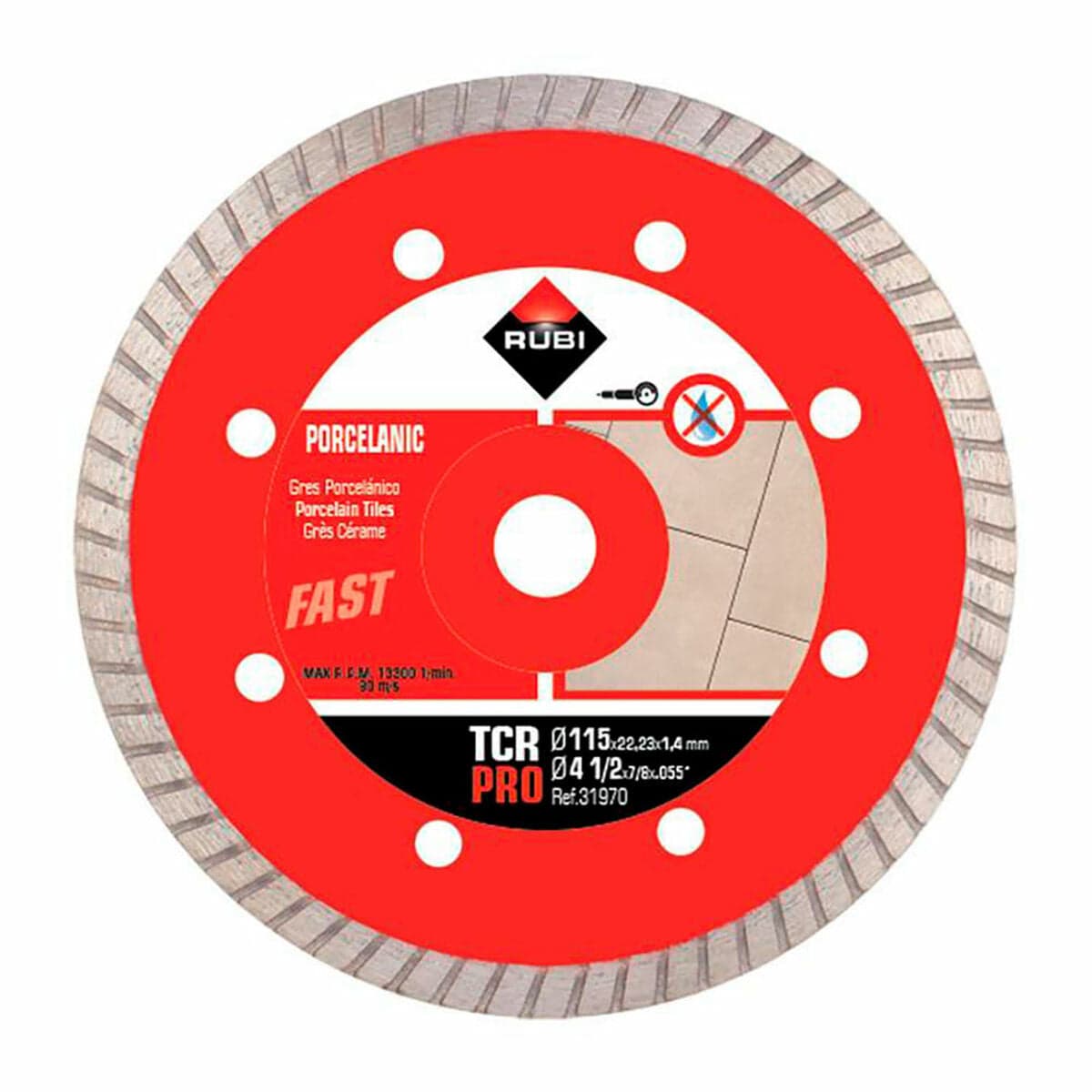 Disque diamant à tronçonner Rubi pro 31970