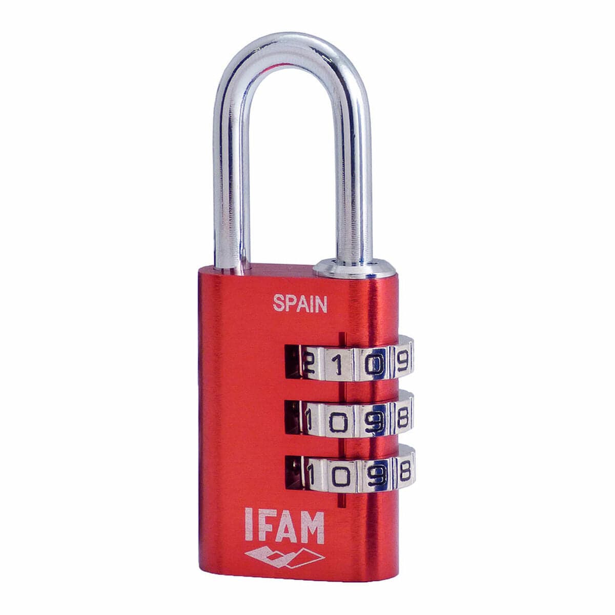 Zahlenschloss IFAM Combi30 Aluminium Rot