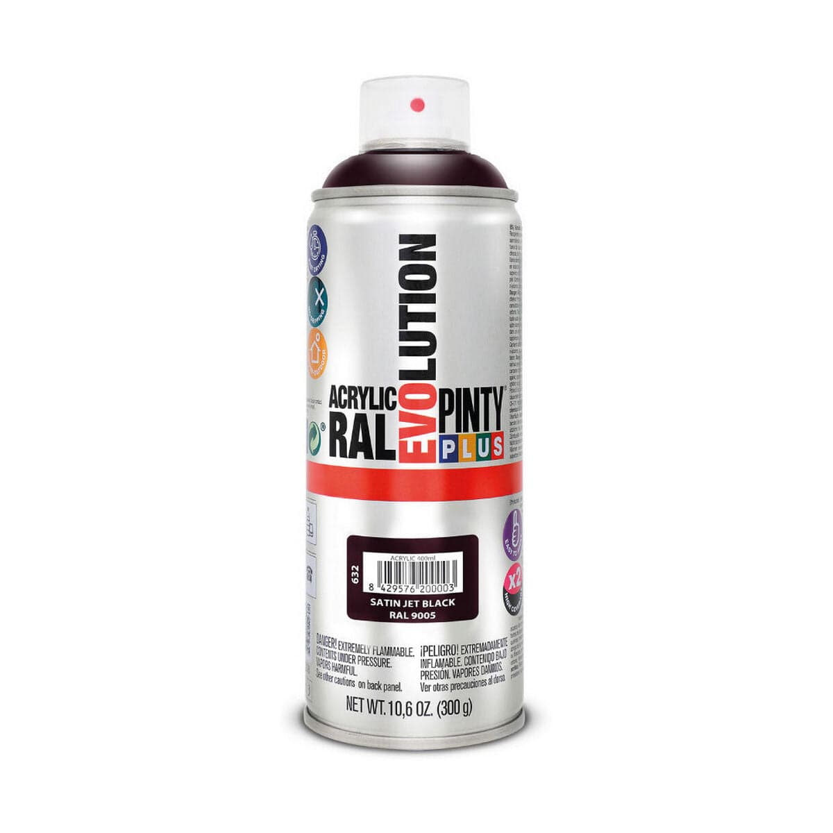 Pintyplus Evolution RAL 9005 Spuitverf 400 ml Satijn Diepzwart