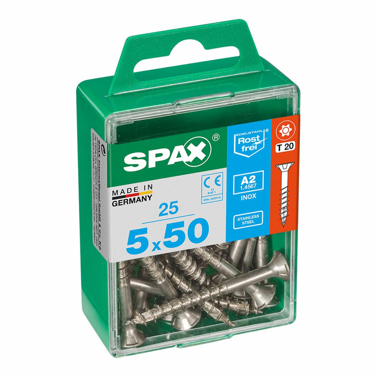 Schachtel Holzschrauben SPAX 4197000500502 Flachkopf 5 x 50 mm