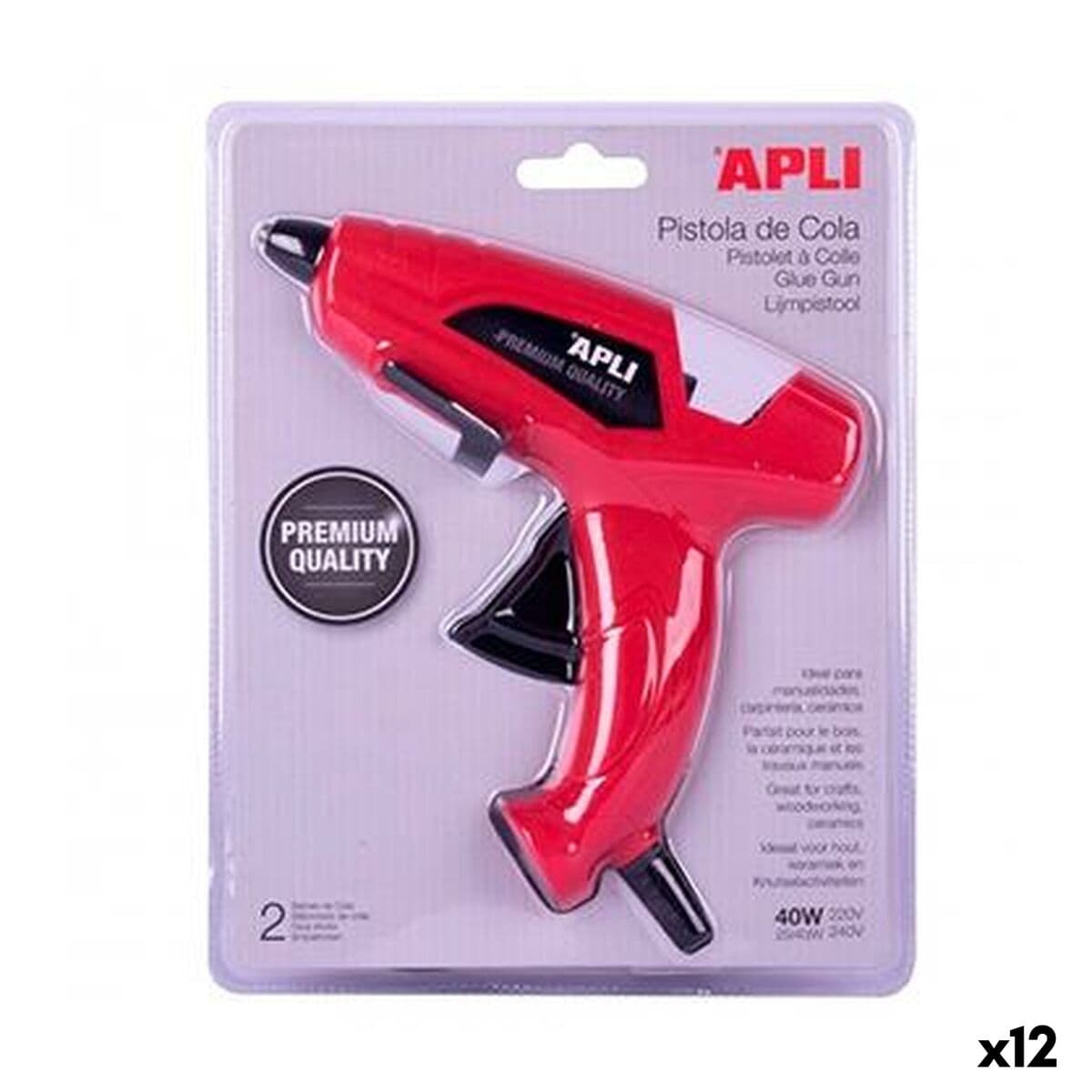 Hot Melt Gun Apli 40 W Red (12 Units)