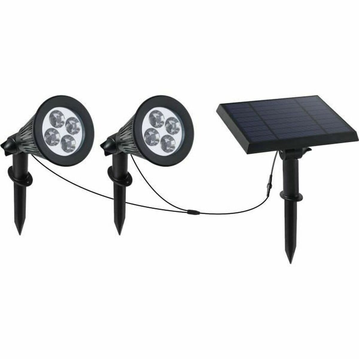 Solar-Strahler Lumi Garden Family Spiky 2-in-1 Schwarz Aluminium Stahl (2 Stück)