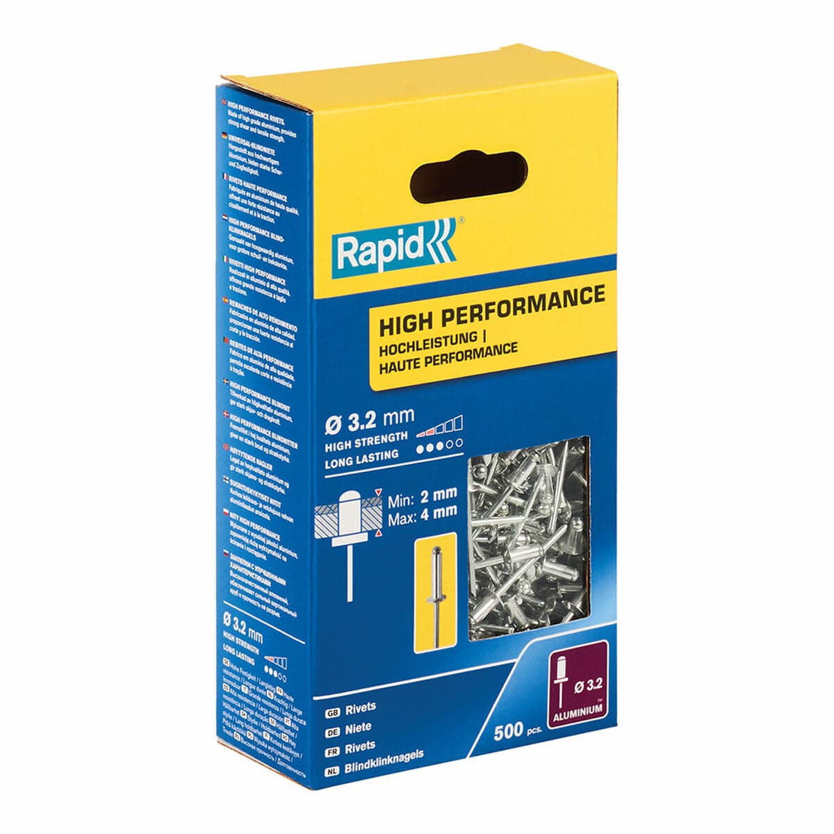 Blindklinknagels Rapid 5001431 Ø 3,2 x 8 mm
