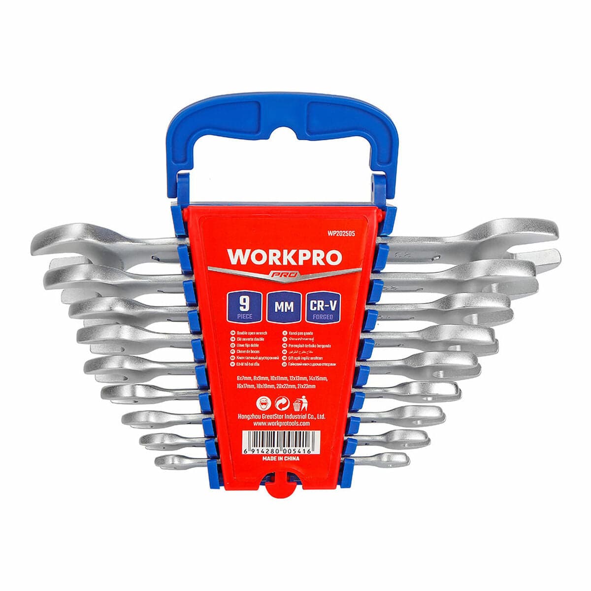 Jeu de Clés Plates Workpro 9 Pièces