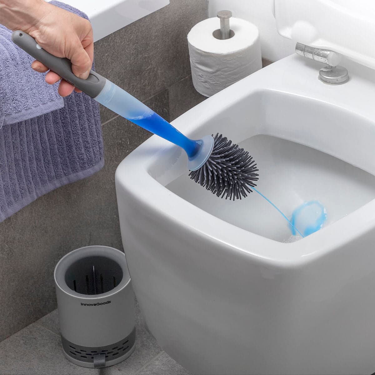 Toilettenbürste mit Reinigungsmittelspender Bruilet InnovaGoods