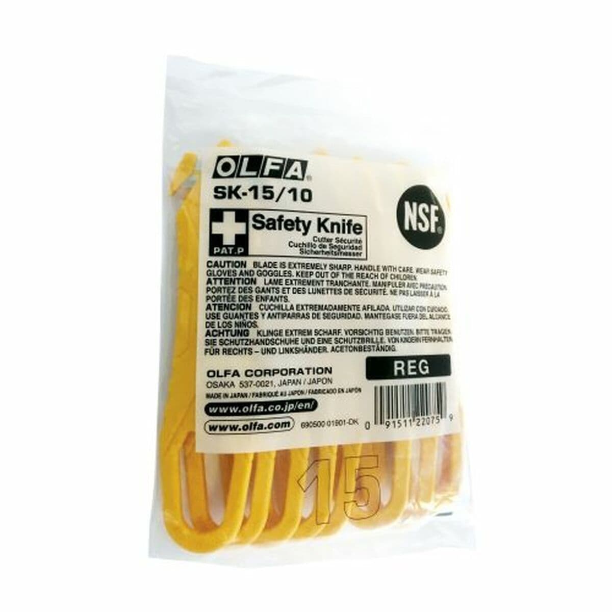 Olfa SK-15 Stainless Steel Plastic Disposable Cutter (10 Units)