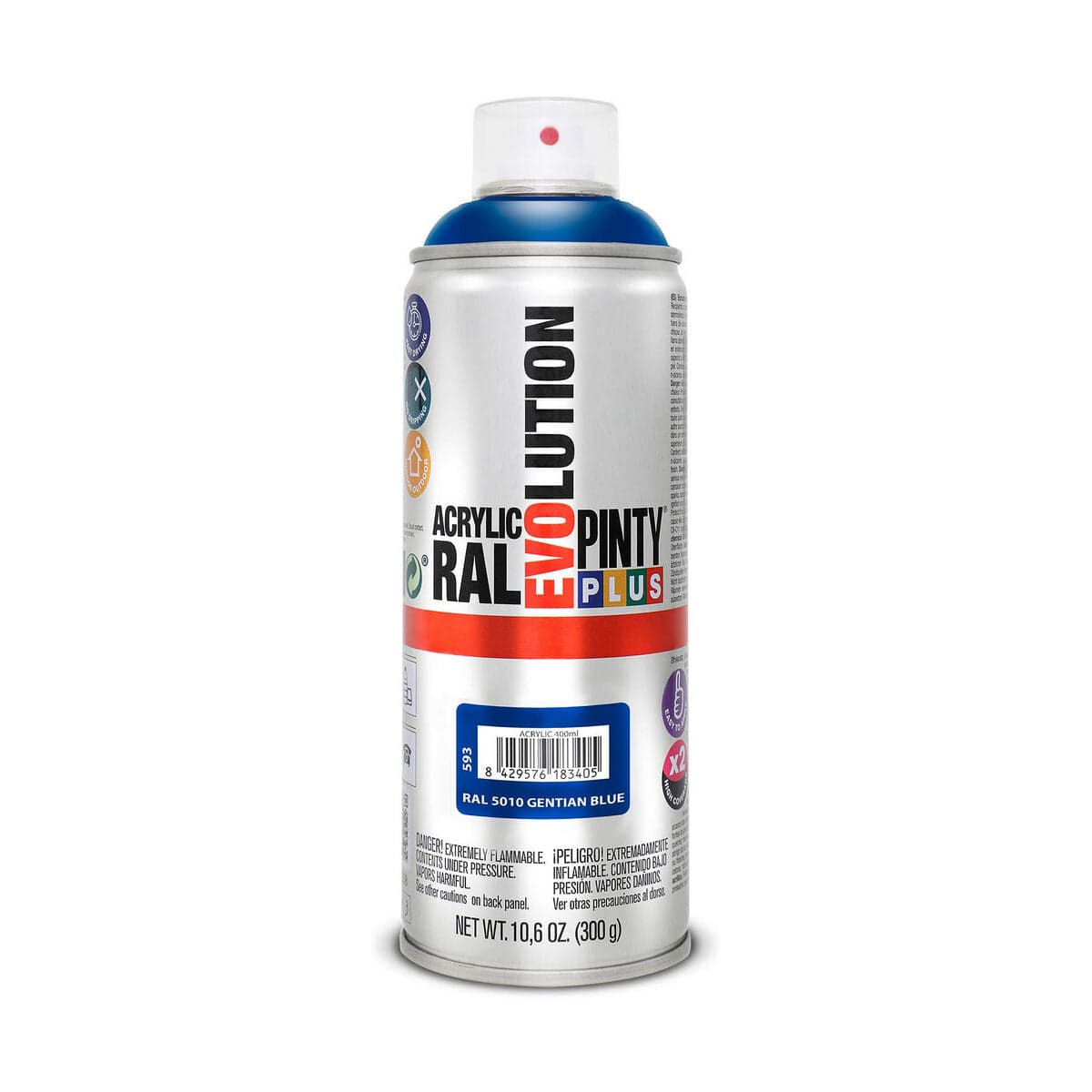 Spuitverf Pintyplus Evolution RAL 5010 Gentiaanblauw 400 ml