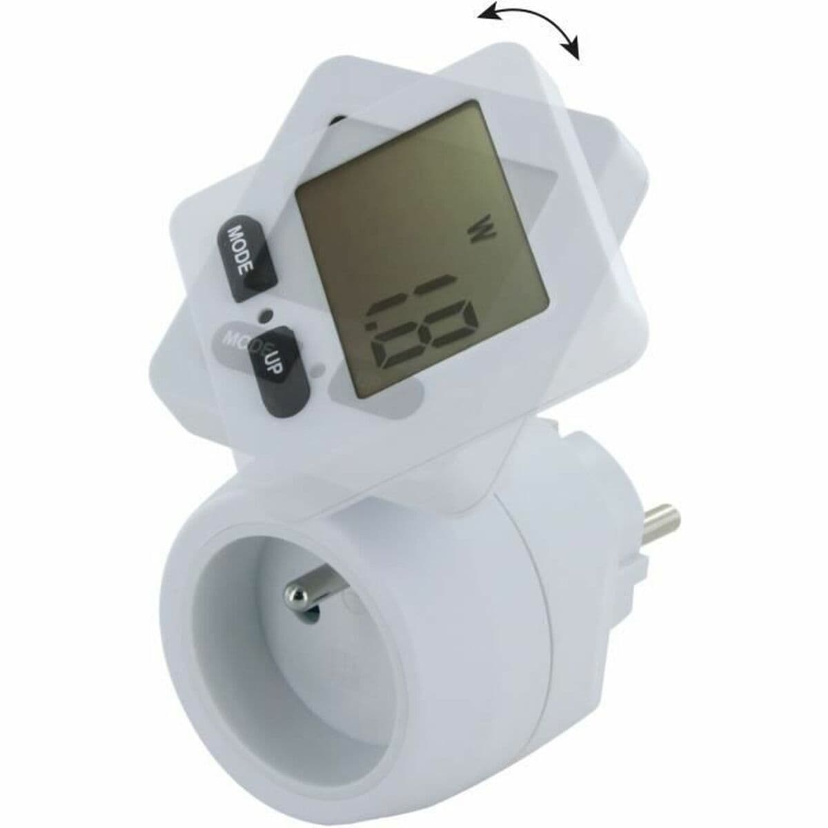 Stekker met verbruiksmeter Chacon 54351 Wit