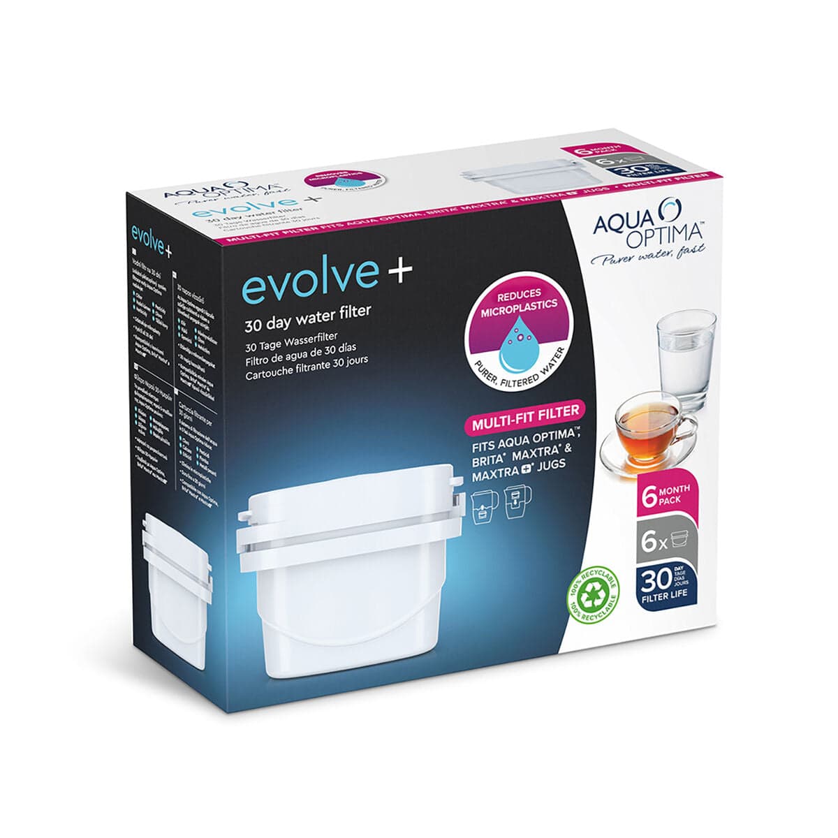 Filter für Filterkanne Aqua Optima Single Life Evolve (6 Stück)