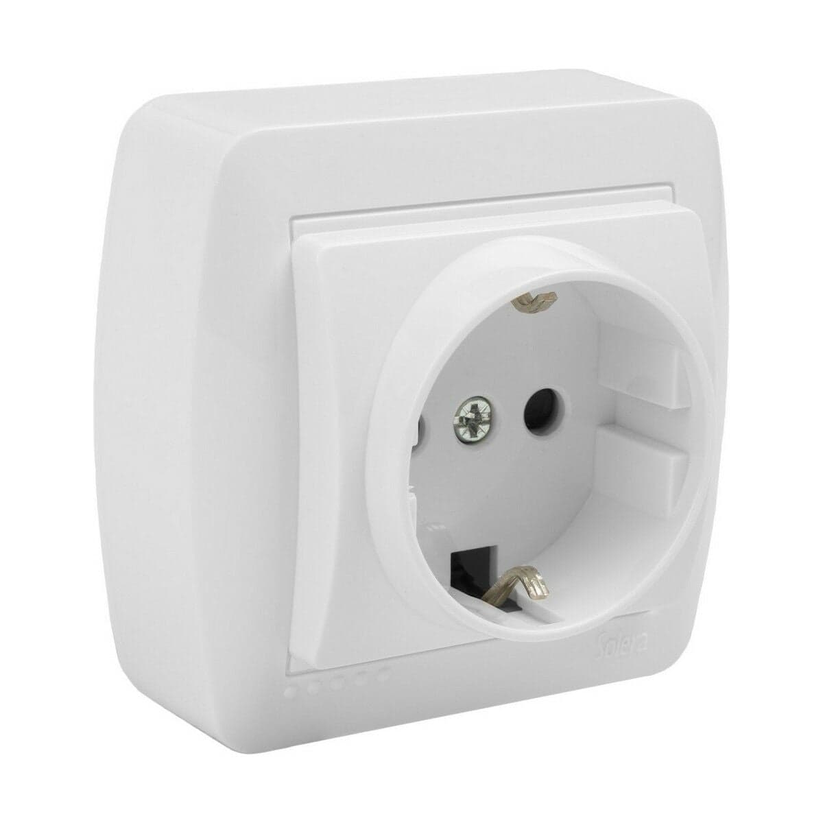 Aufputz-Steckdose Solera mur60u Bipolar Weiß 16 A