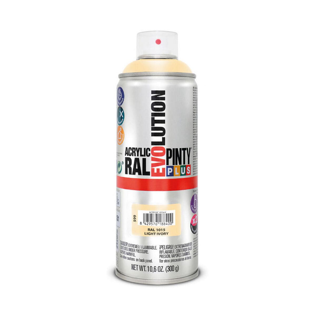 Spuitbus Pintyplus Evolution RAL 1015 400 ml Licht Ivoor