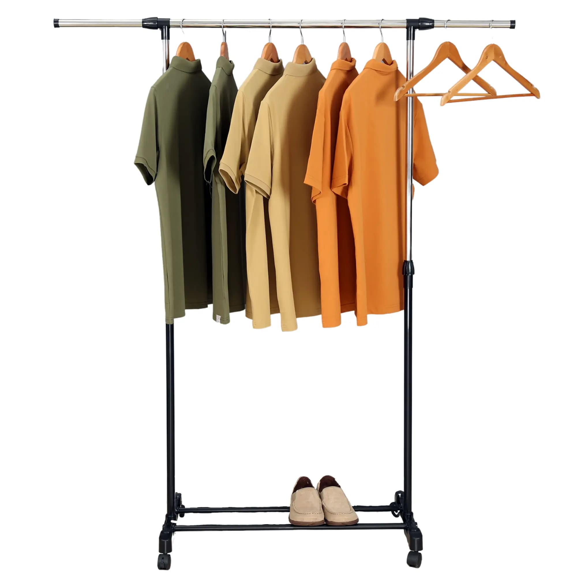 Herzberg HG-03268 Verstellbarer Rollbarer Kleiderständer