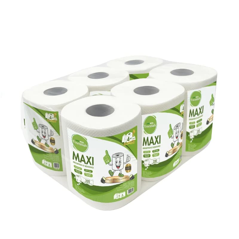Herzberg Essentials HG-ETP300 Keukenpapier 4-laags biologisch afbreekbaar - 6 rollen