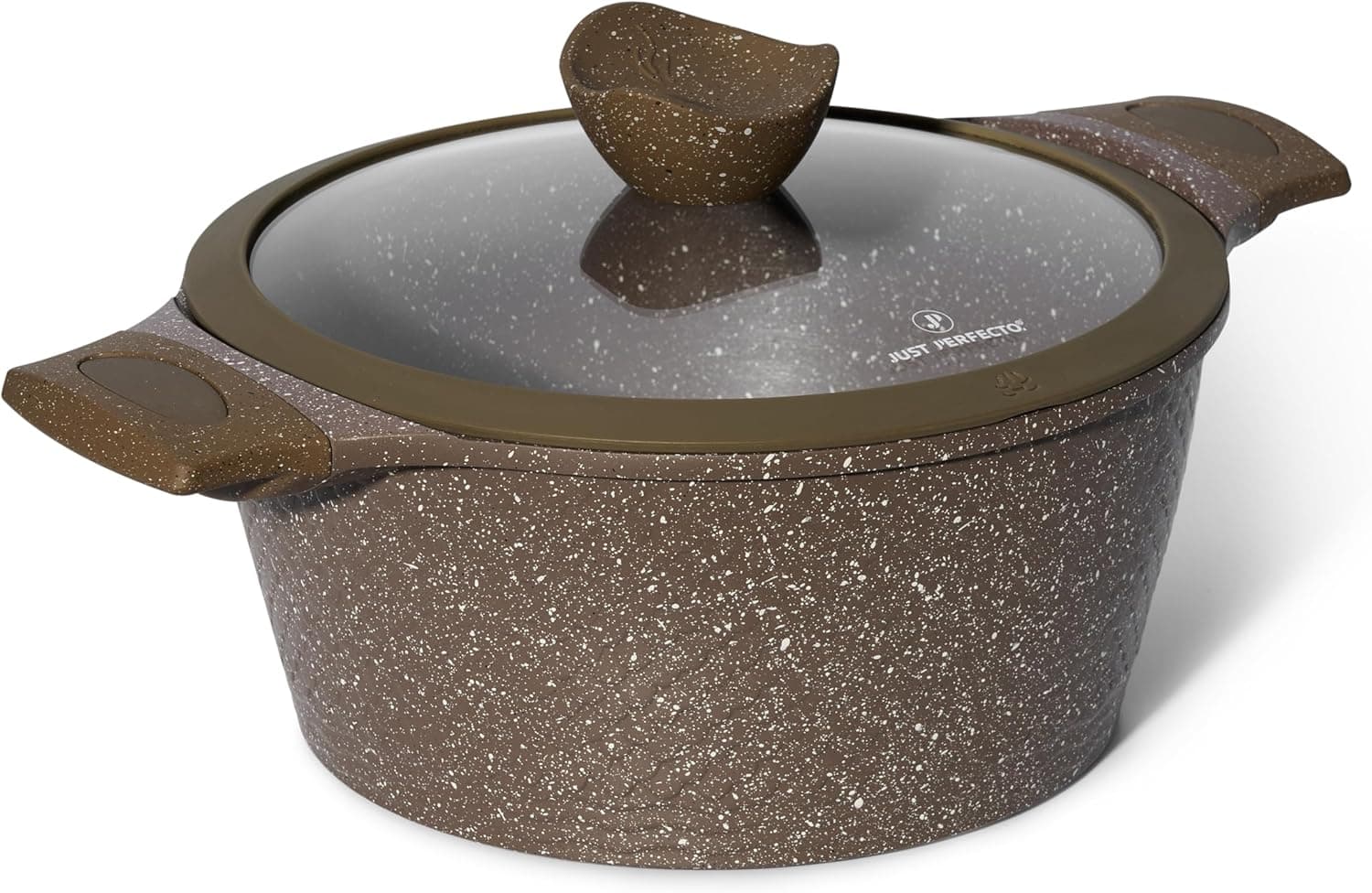 Just Perfecto JL-33 2-teiliger Granit-Kochtopf (24 cm) - Braun