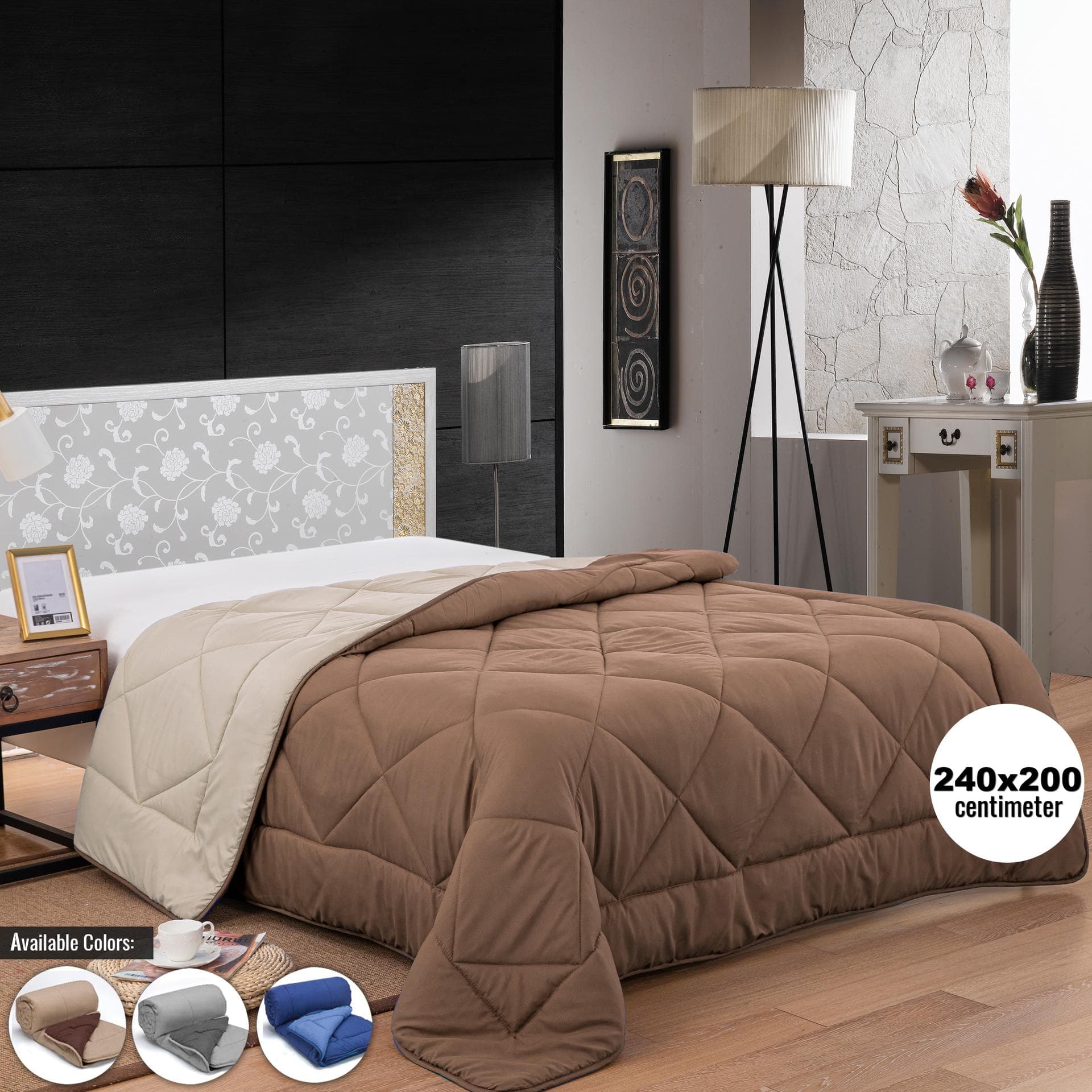 Herzberg HG-2420BCO Bicolor Microfiber Duvet - 240x200cm